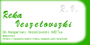 reka veszelovszki business card